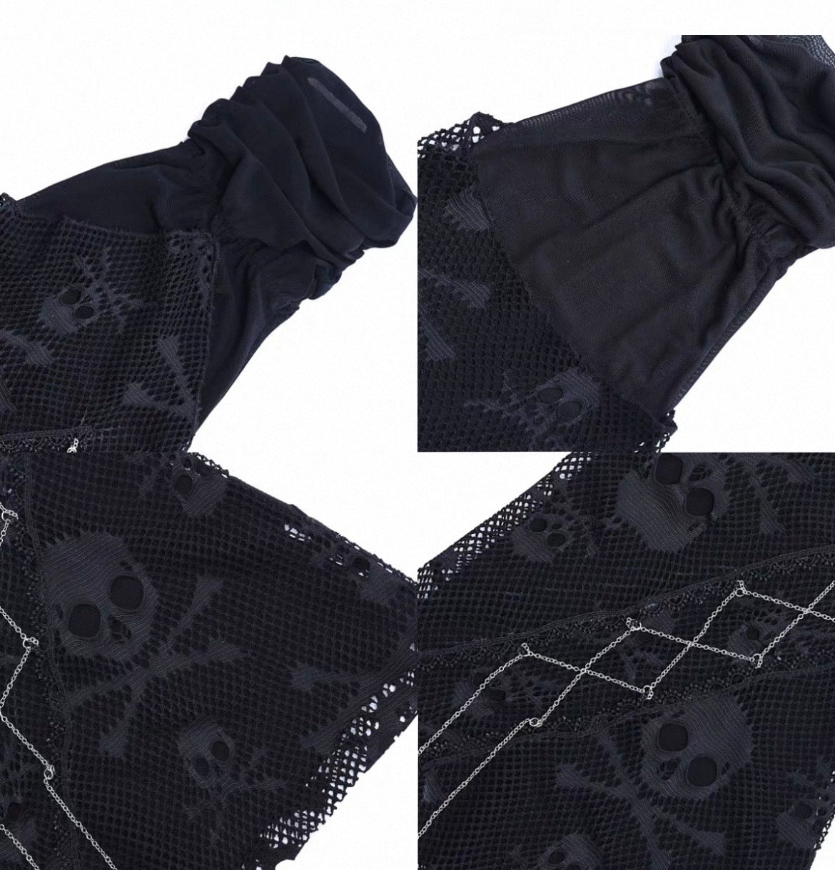 Skull Mesh Over-Knee Leg Warmers product image 4