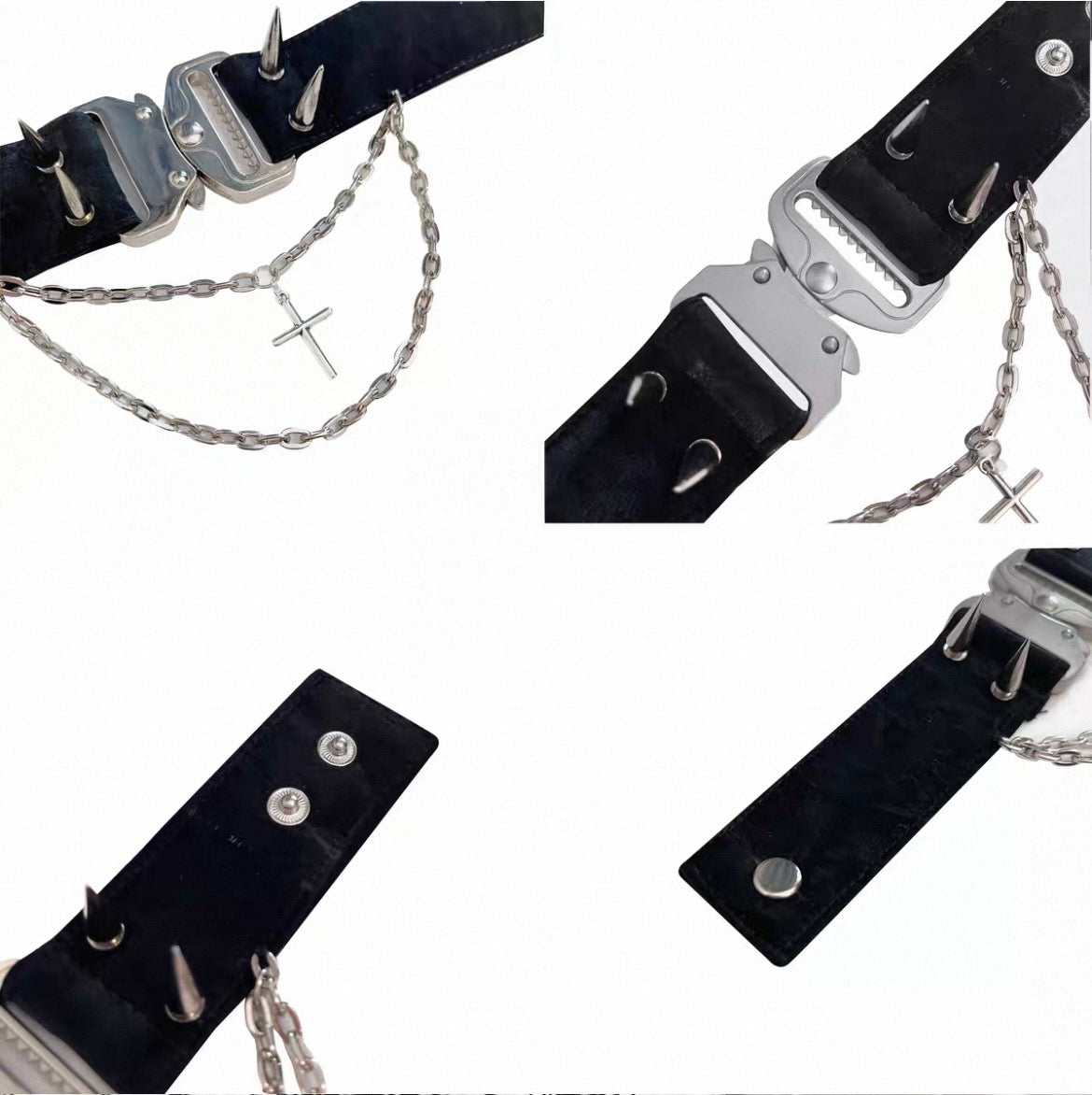 Studded Chain Faux-Leather Wrist Cuff product image 3