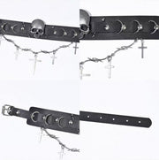 Skull Cross Faux-Leather Choker product image 4