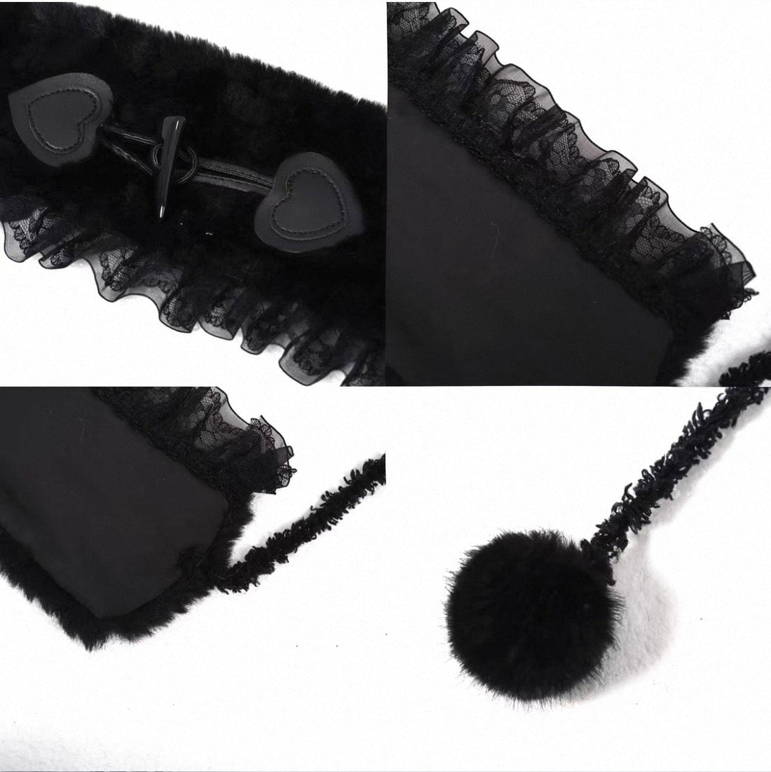 Spitzen-Fellhaar-Accessoire detail view