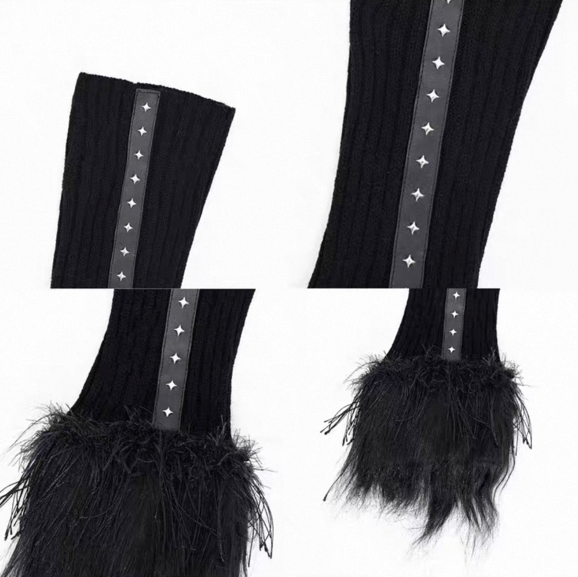 Fur-Cuff Ribbed Leg Warmers product image 6
