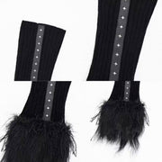 Fur-Cuff Ribbed Leg Warmers product image 6