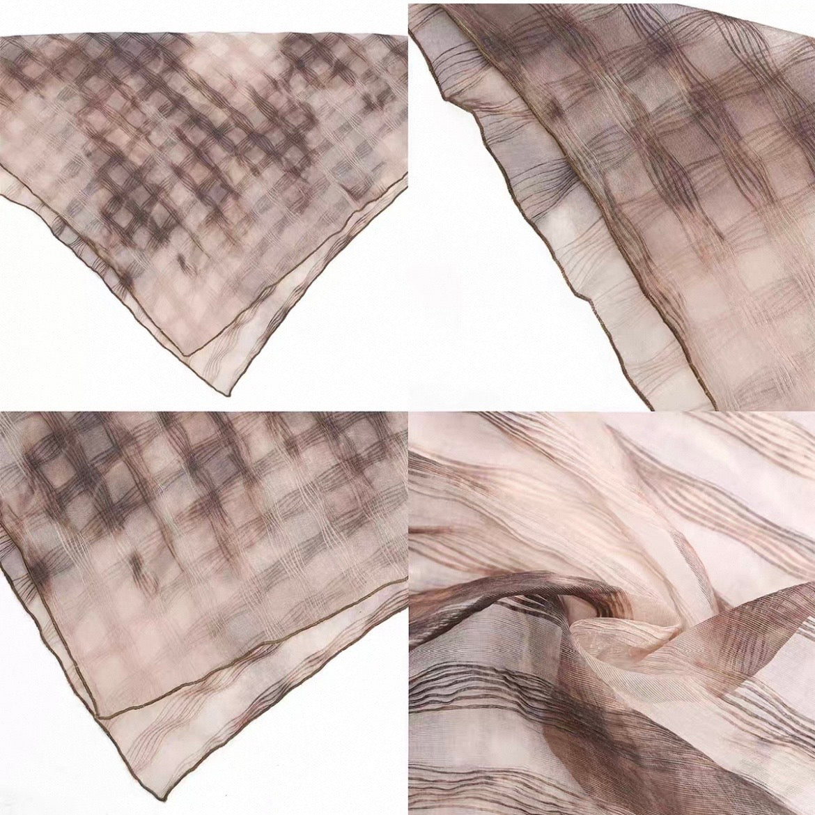 Brown Tie-Dye Triangle Headscarf product image 5