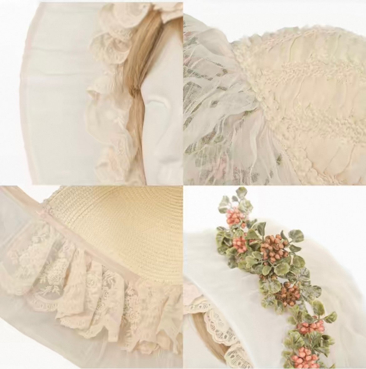 Ivory Lace Veil Bowler Hat product image 5