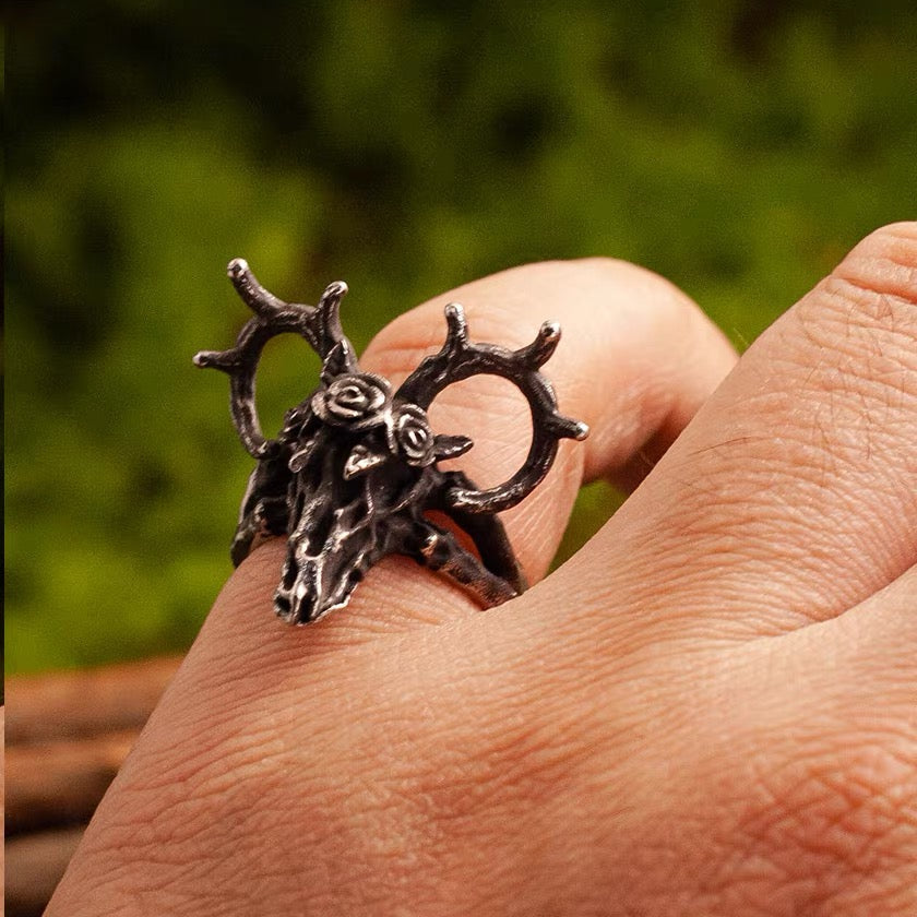 Deer Skull Gothic Ring product image 3