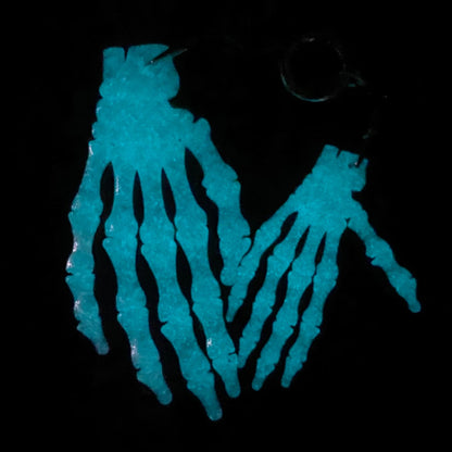 3D Printed Glow Up Skull Hand Keychain