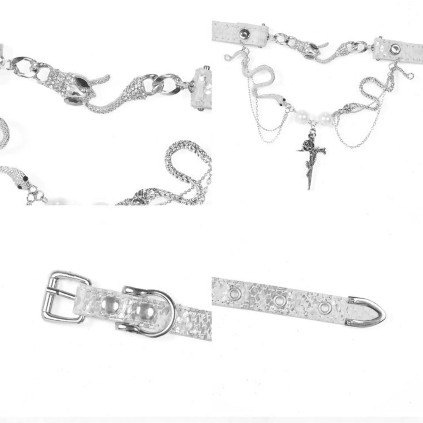 Original Snake PU Cross Choker