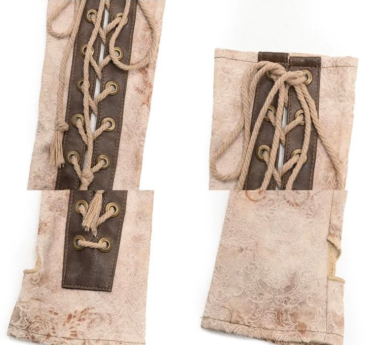 Vintage Steampunk Lace-Up Arm Sleeves