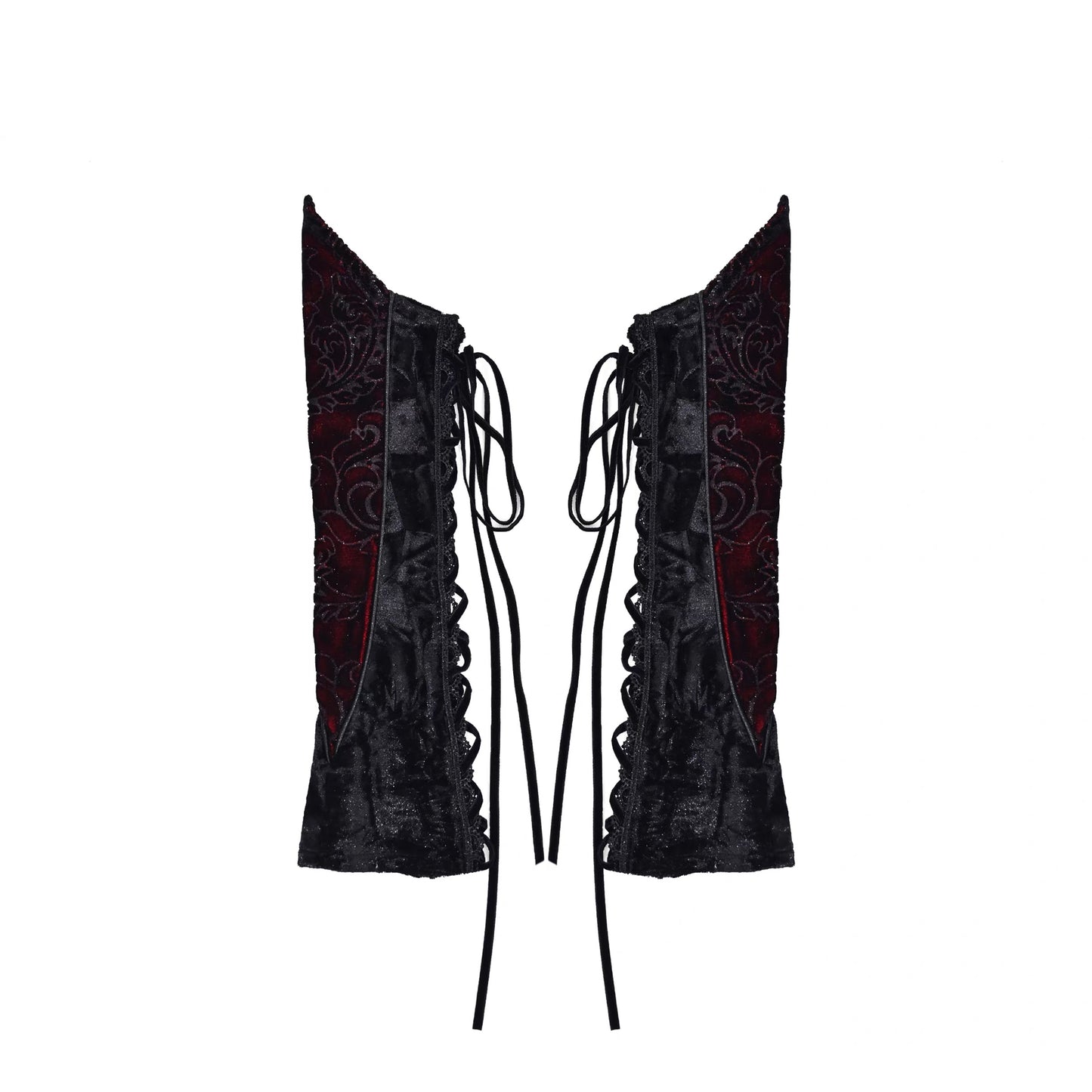 Gothic Velvet Lace-Up Arm Sleeves