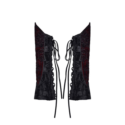 Gothic Velvet Lace-Up Arm Sleeves