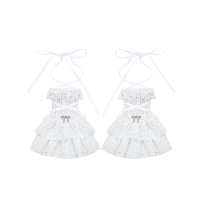 Ballet Lace-Up Sheer Arm Sleeves