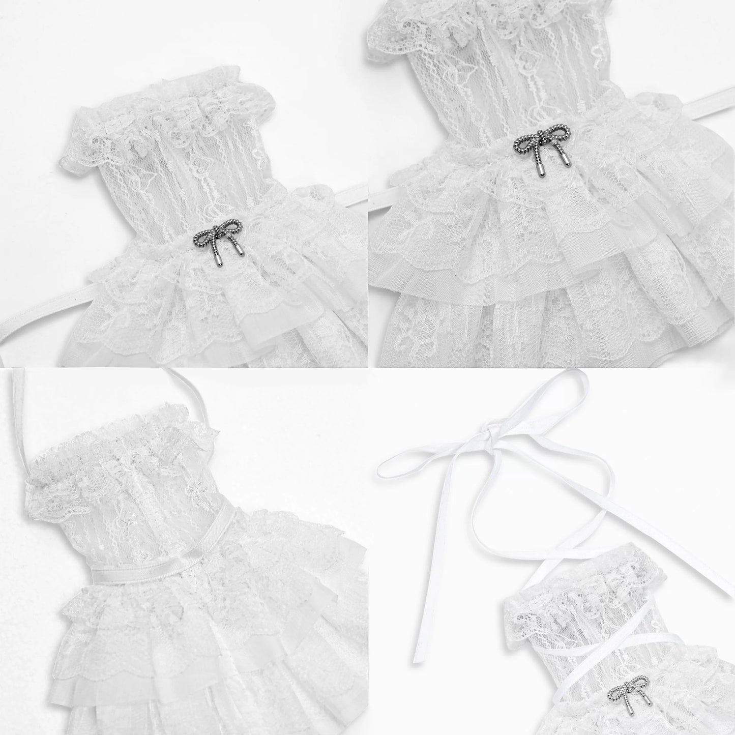 Ballet Lace-Up Sheer Arm Sleeves