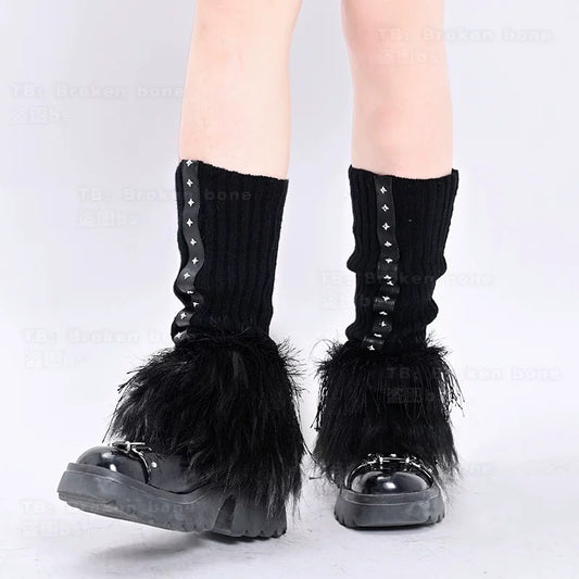 Goth Knit Slouch Leg Warmers