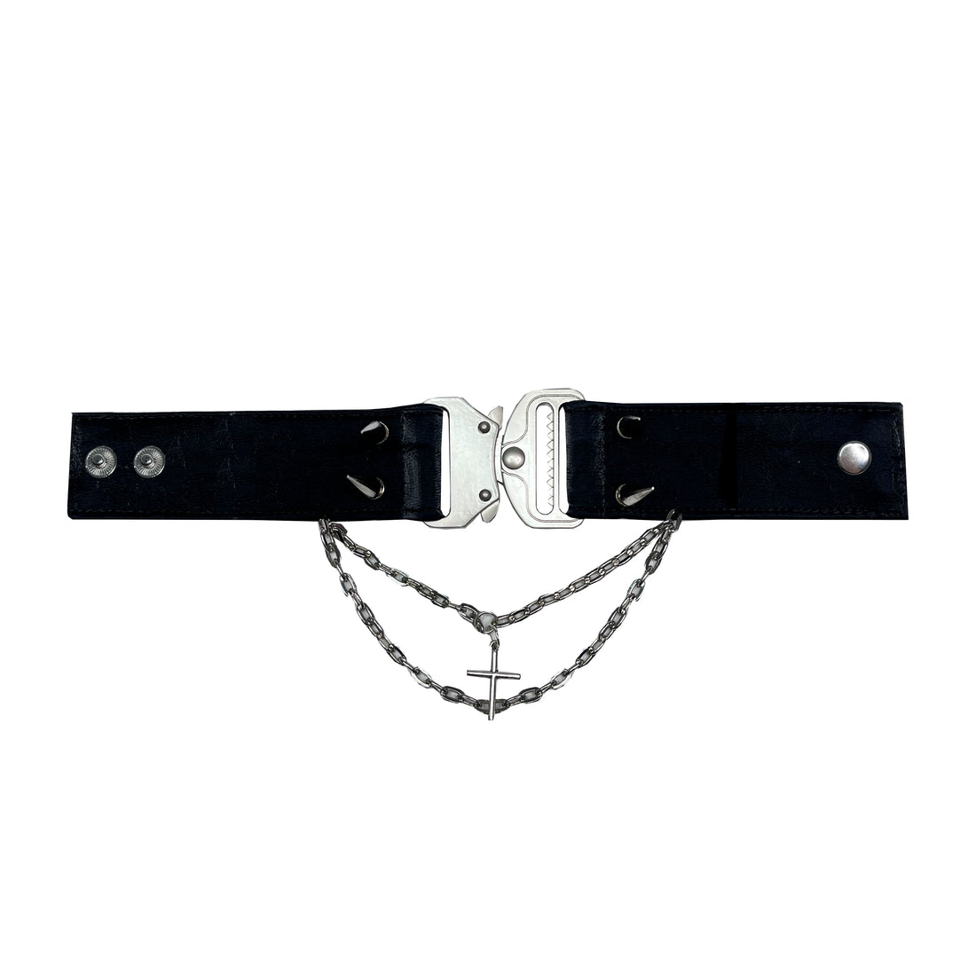 Punk Faux Leather Chain Spike Bracelet