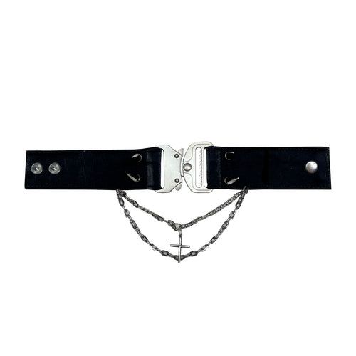 Punk Faux Leather Chain Spike Bracelet image 1