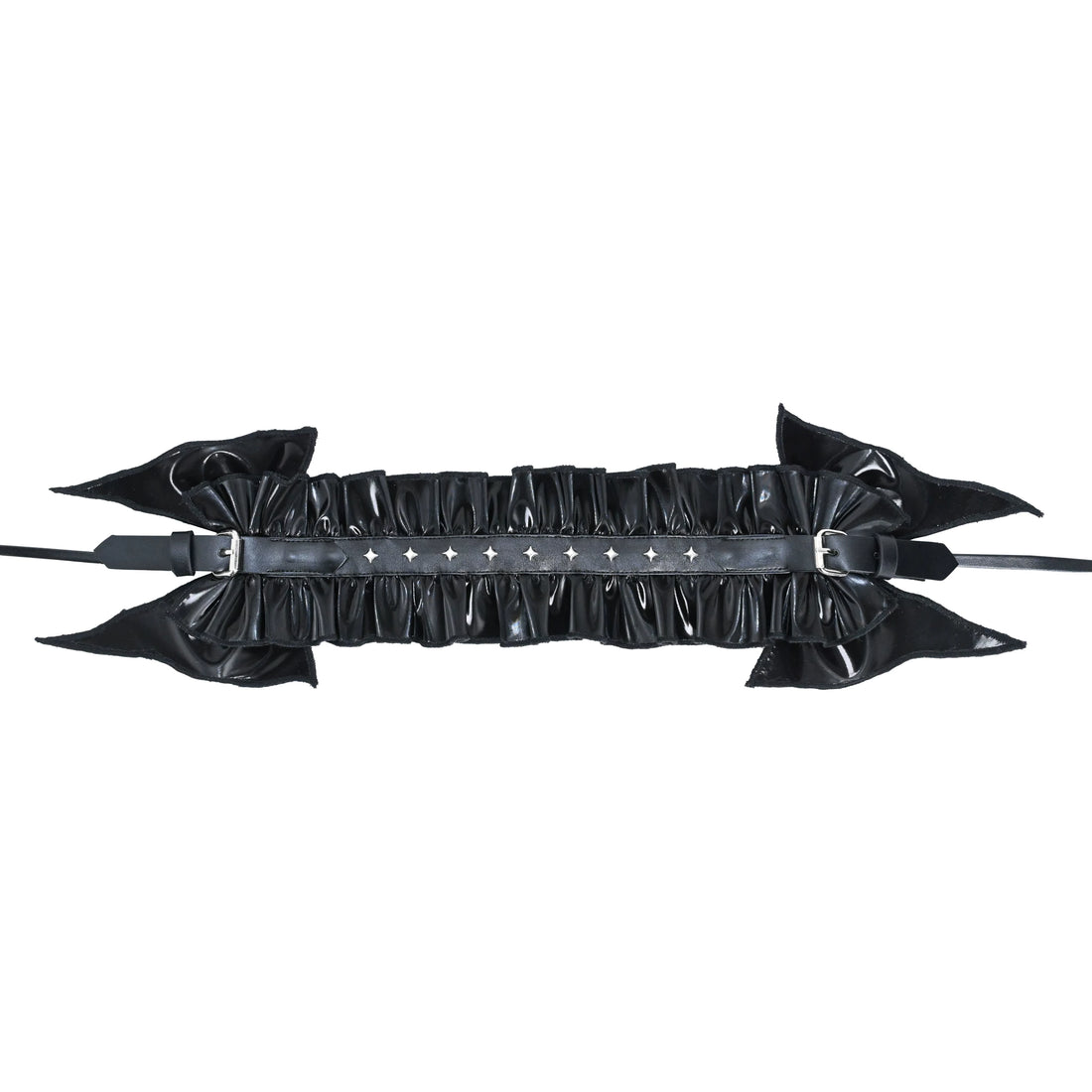 Gothic Punk Bow Faux Leather Hair Accessory