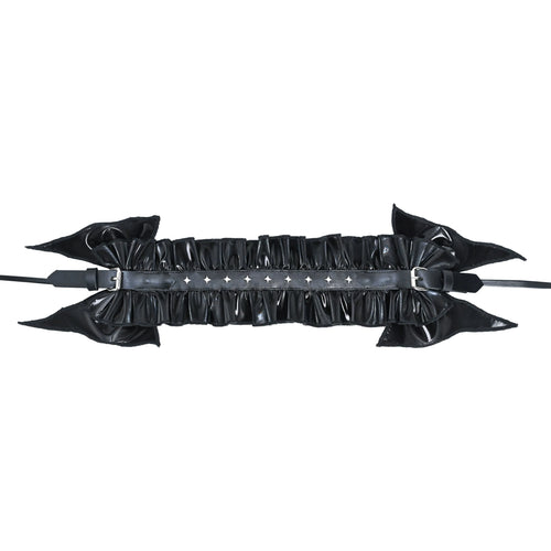 Gothic Punk Bow Faux Leather Hair Accessory image 1