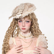 Lolita Vintage Sweet Dark Bow Hair Accessory image 4