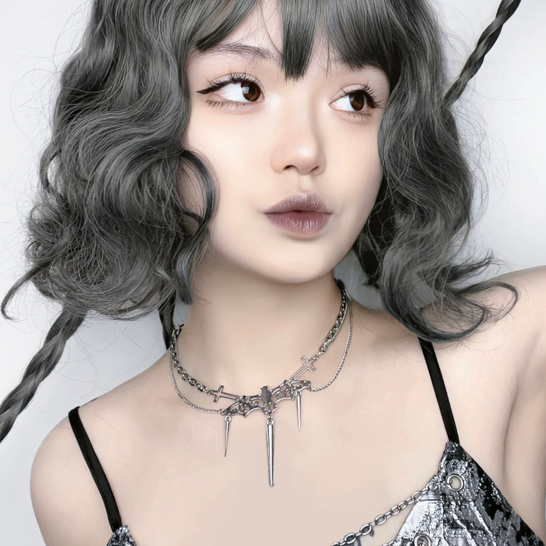 Punk Cross Chain Necklace