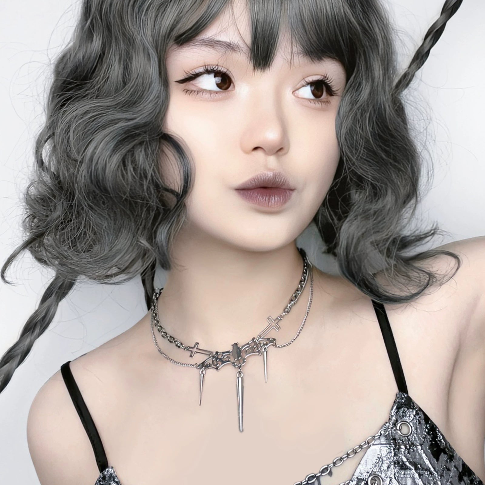 Punk Cross Chain Necklace image 3