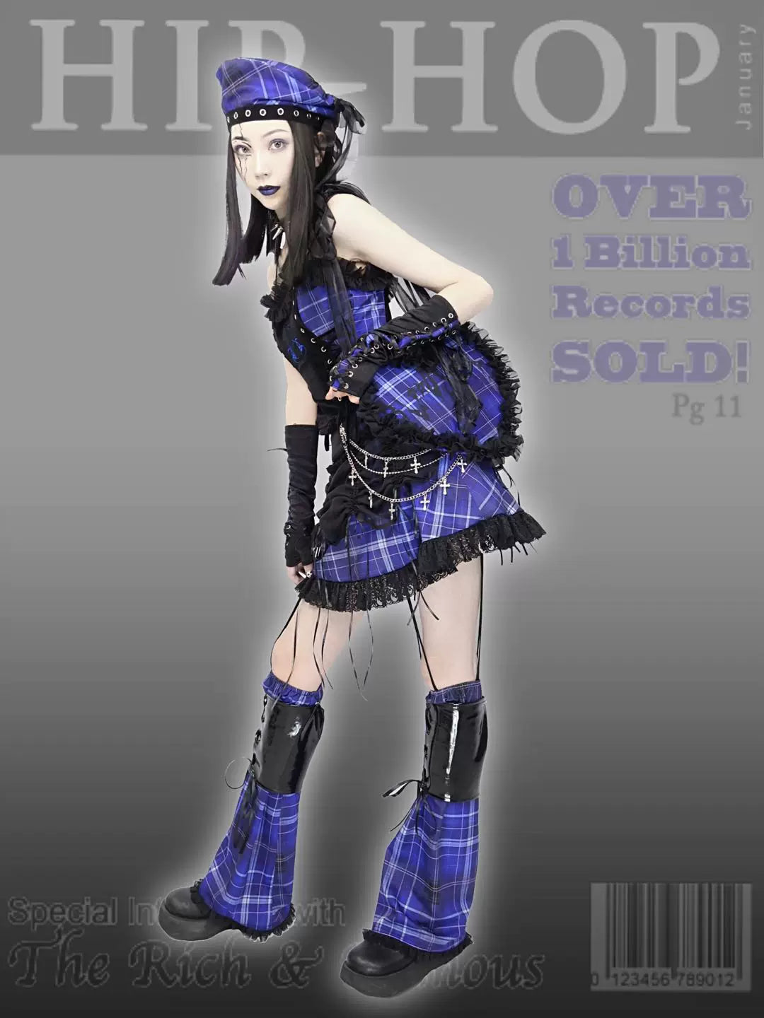 Gothic Punk Plaid Hat image 5