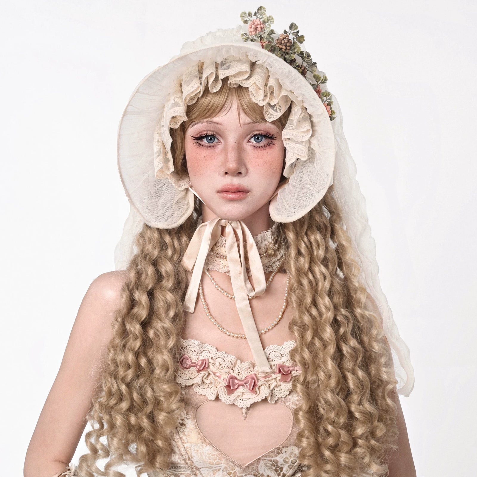 Lolita Vintage Sweet Dark Lace Hat image 5