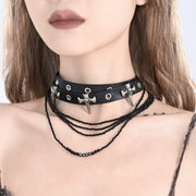 Gothic Punk Cross Faux Leather Choker image 4