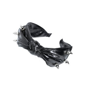 Gothic Punk Bow Faux Leather Headband image 1