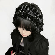 Gothic Punk Bow Faux Leather Hair Accessory image 2