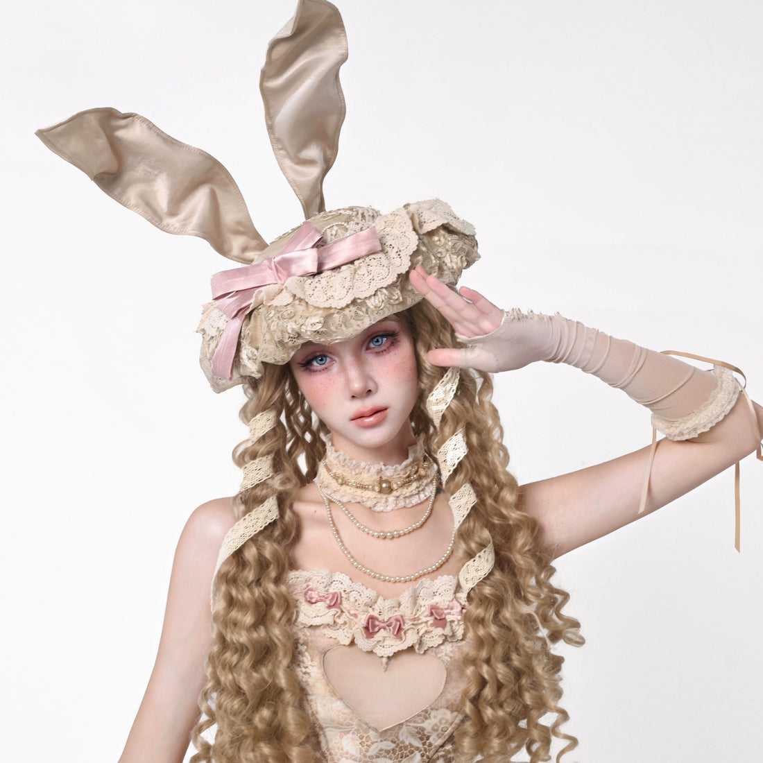 Vintage Lolita Bunny Ear Hat