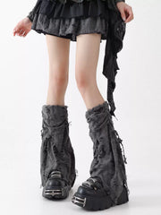 Distressed Ripped Leg Warmers product image 5