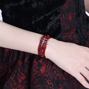 Gothic Punk Snake Faux Leather Bracelet image 5