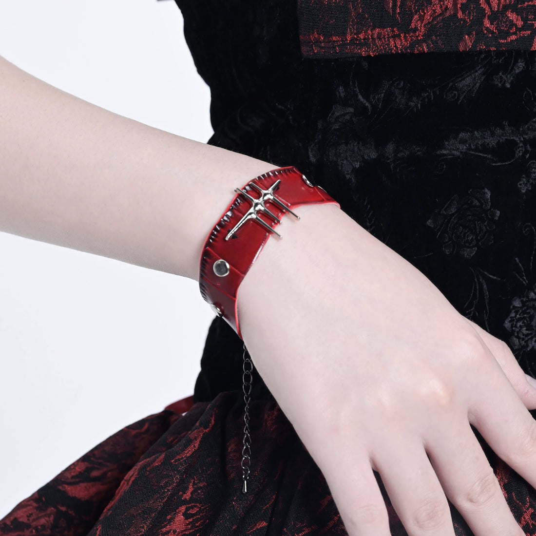 Gothic Punk Snake Faux Leather Bracelet