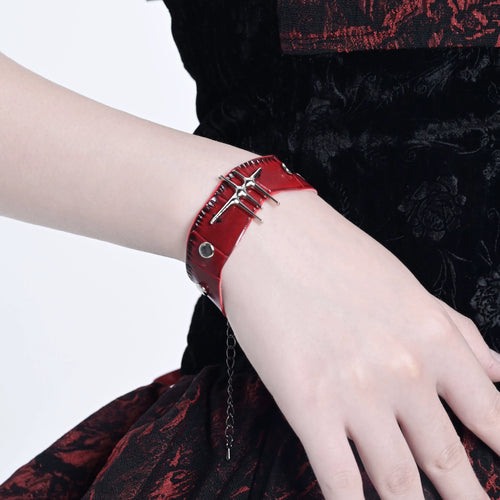 Gothic Punk Snake Faux Leather Bracelet image 4