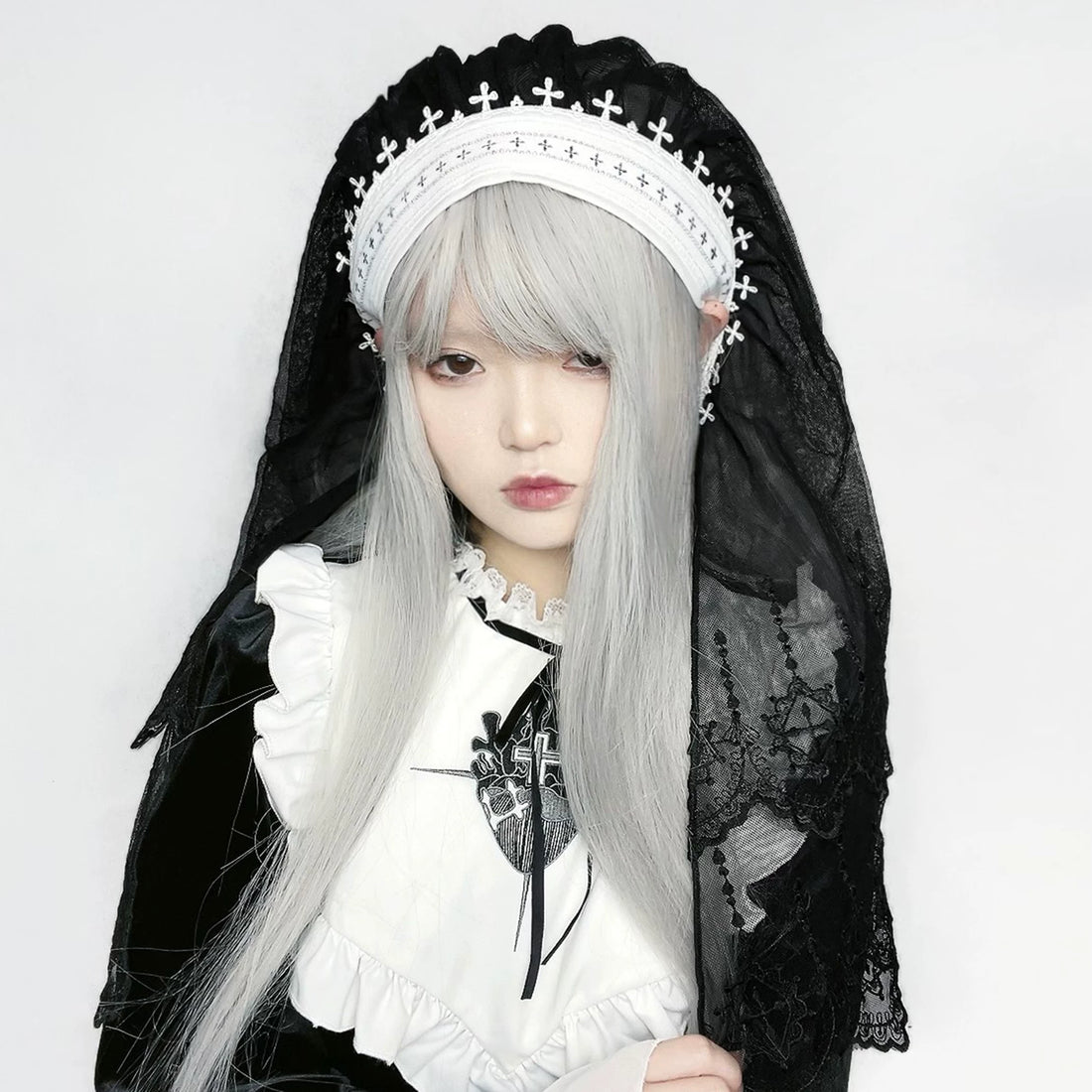 Gothic Lace Cross Accessory