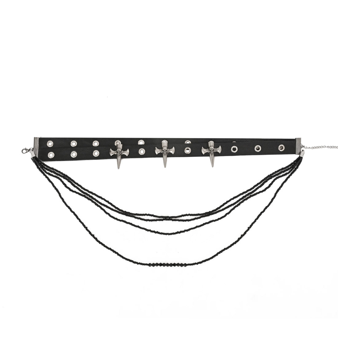 Gothic Punk Cross Faux Leather Choker