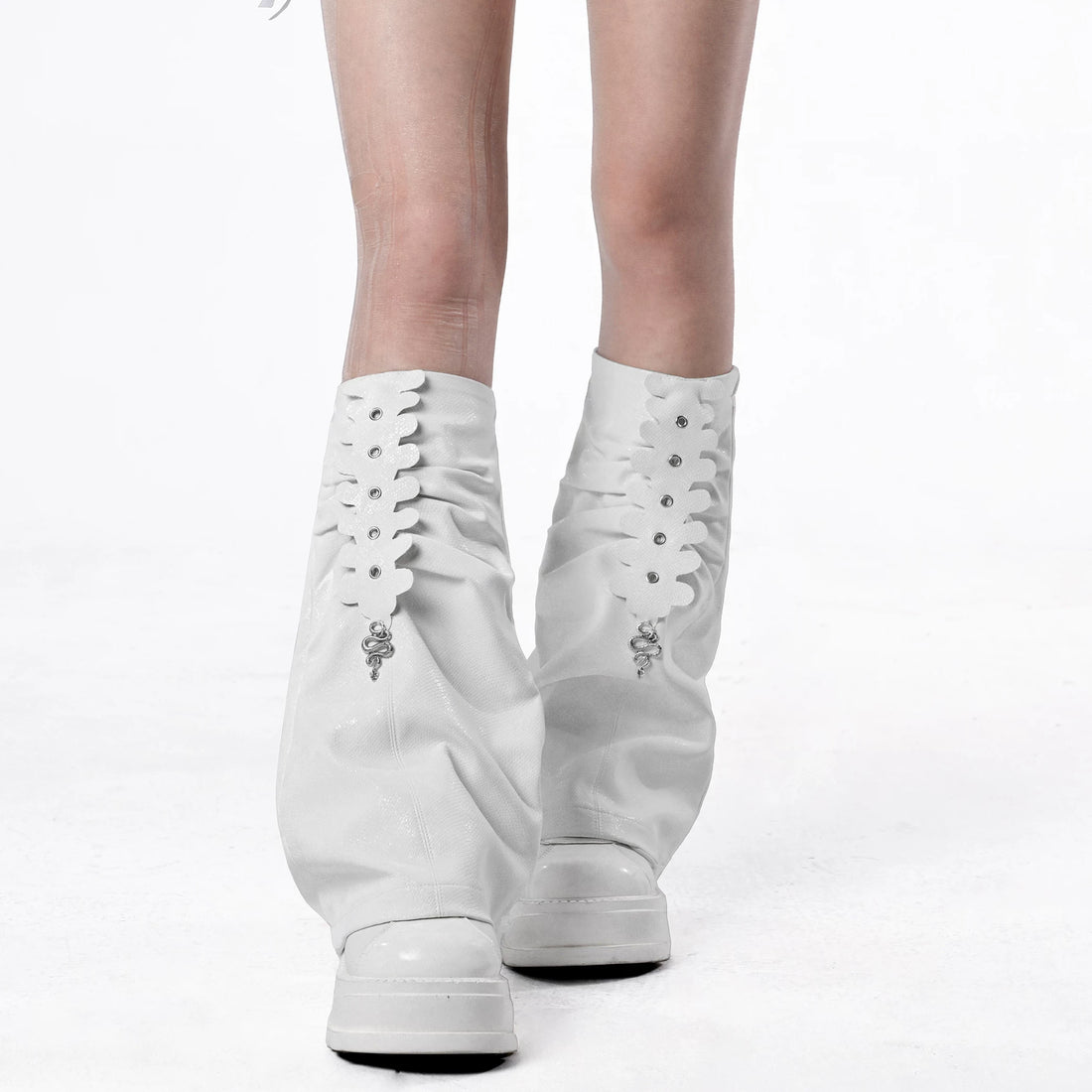 Snake Faux Leather Leg Warmers