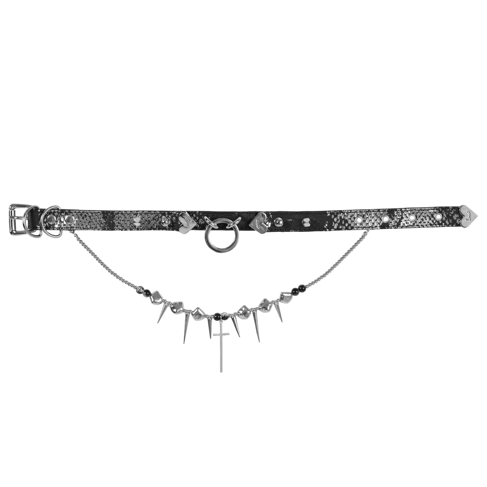Gothic Punk Cross Snake Choker image 1