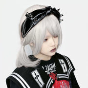 Gothic Punk Bow Faux Leather Headband image 2