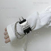 Punk Faux Leather Chain Spike Bracelet image 2