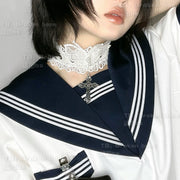 Gothic Punk Lace Cross Necklace image 2