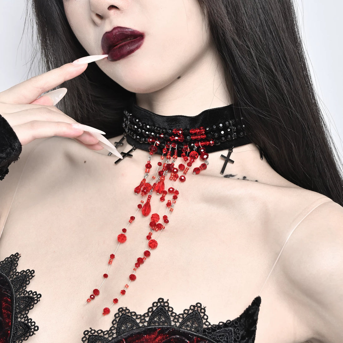 Gothic Cross Choker