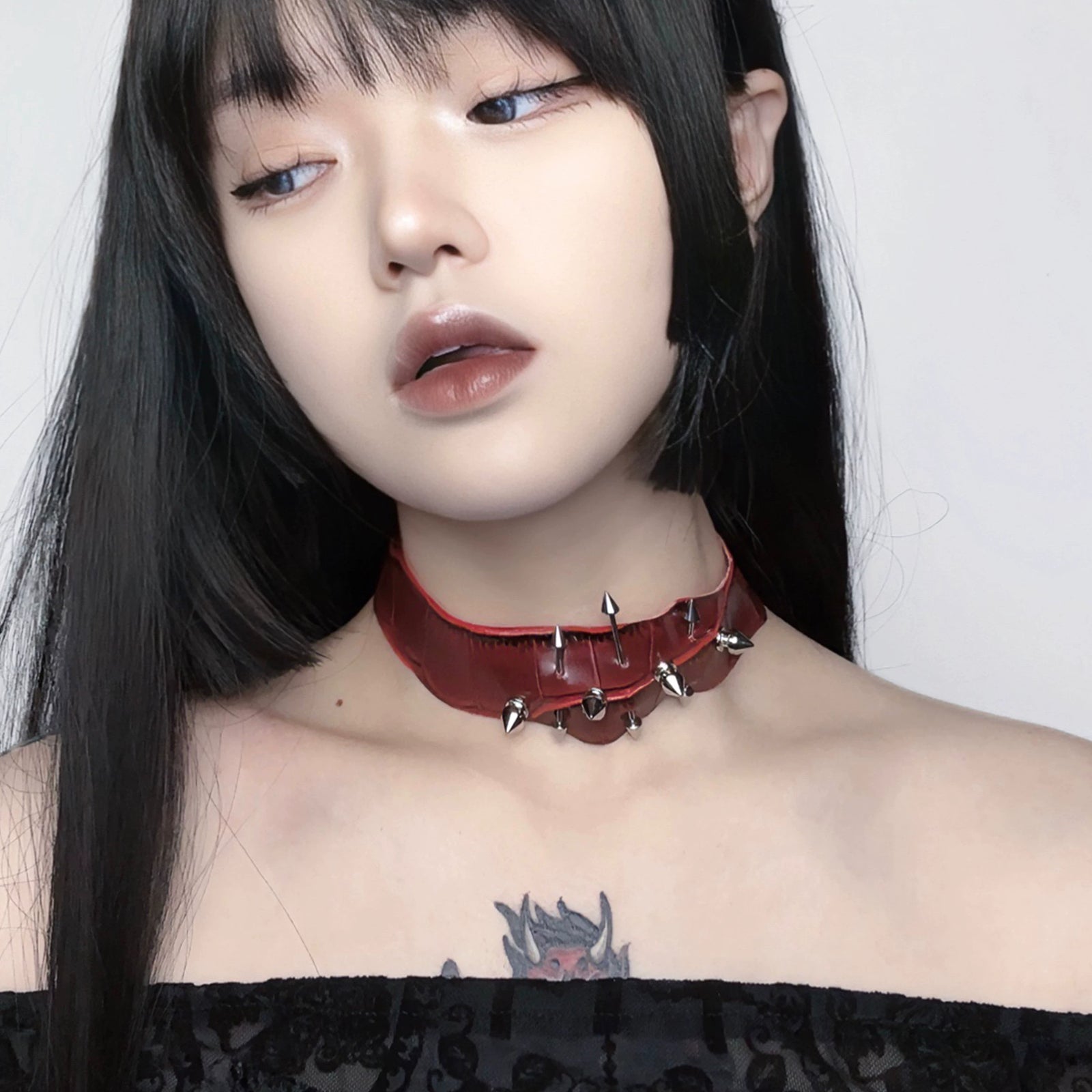 Gothic Punk Snake Faux Leather Choker image 5