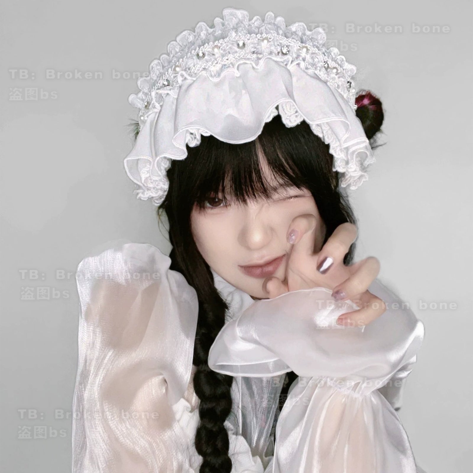 Vintage French Sweet Dark Hair Accessory image 5