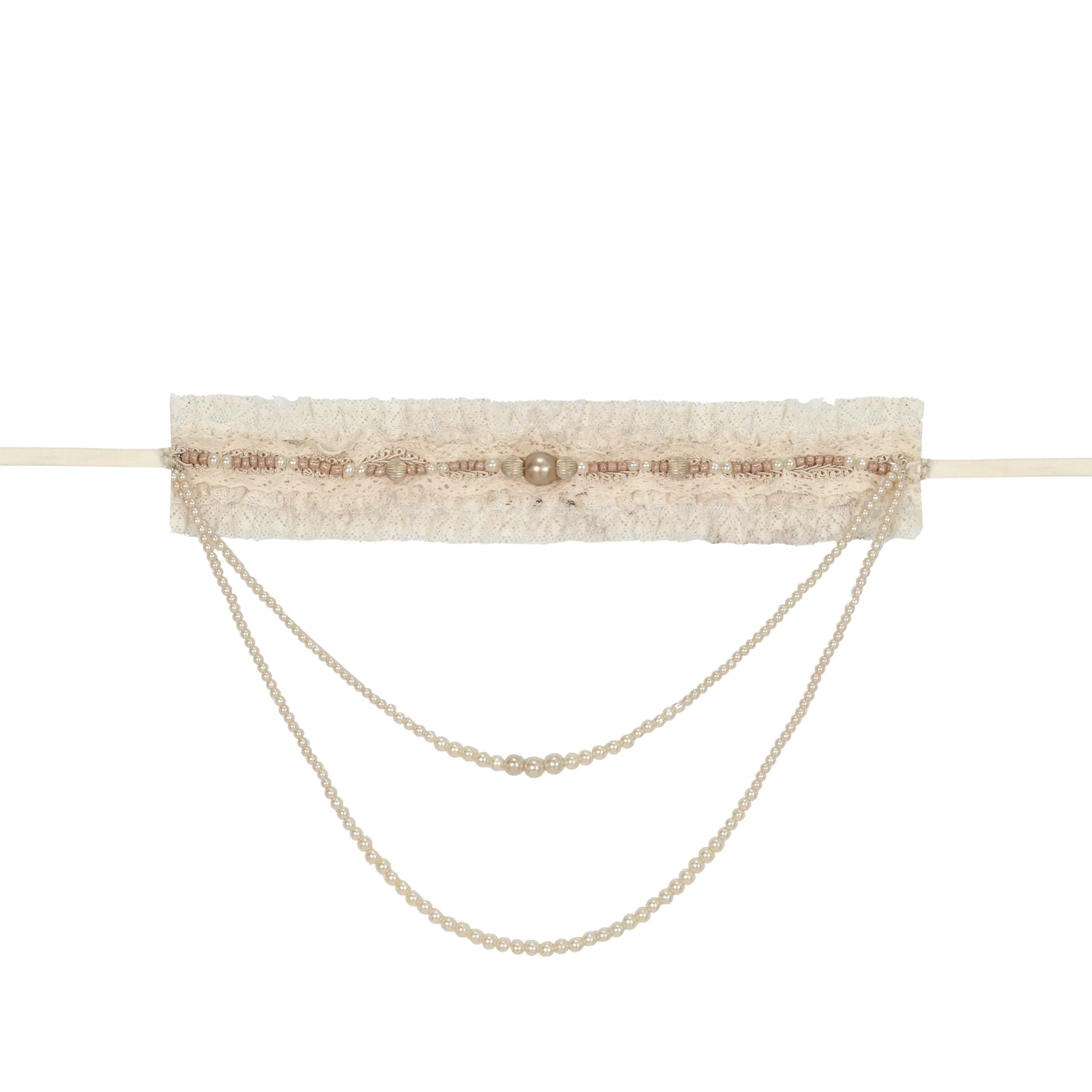 Vintage Sweet Dark Lace Chain Necklace image 1