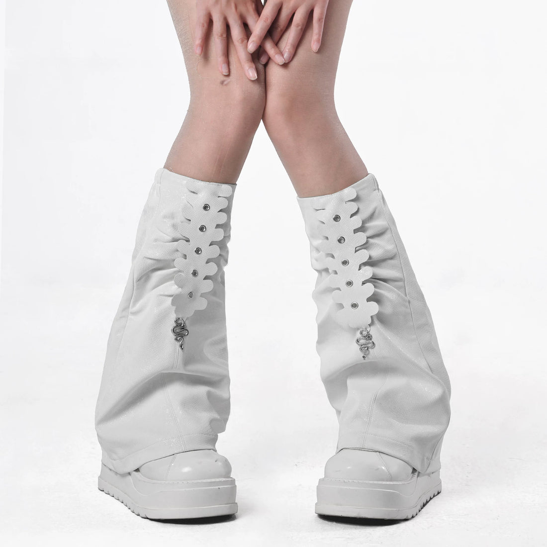 Snake Faux Leather Leg Warmers