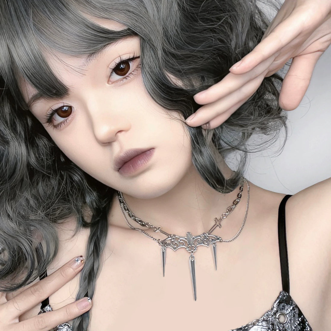 Punk Cross Chain Necklace