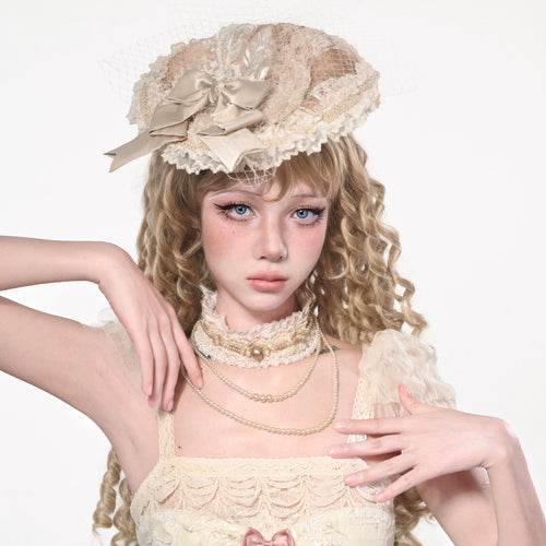 Lolita Vintage Sweet Dark Bow Hair Accessory image 3