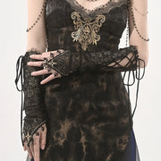 Gothic Lace Cross Gloves image 4