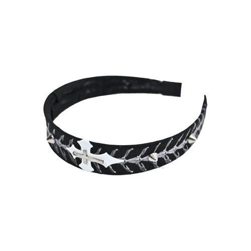 Gothic Cross Chain Spike Headband image 1